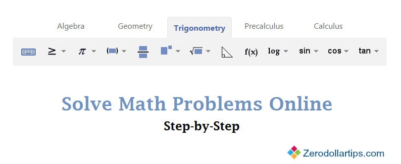 solve my math problem show work