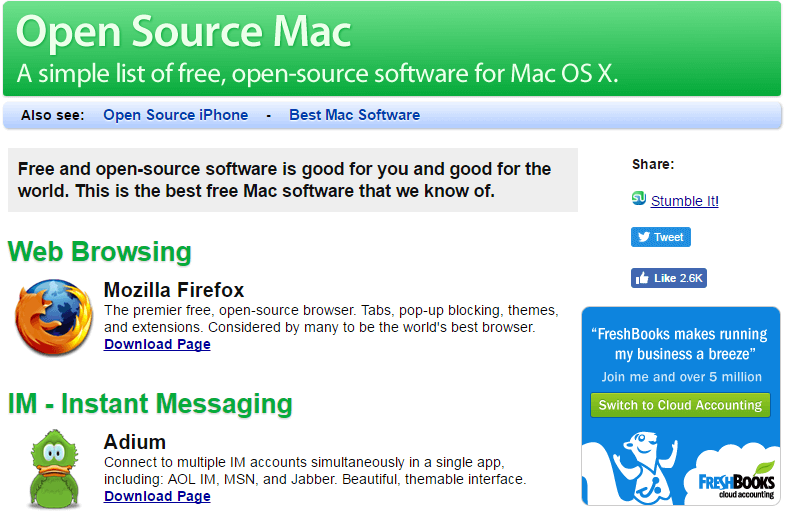 free open source software download