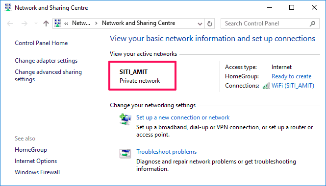 change vpn connection to private