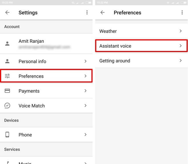 change the voice of your google assistant
