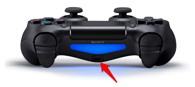 ps4 controller charging port