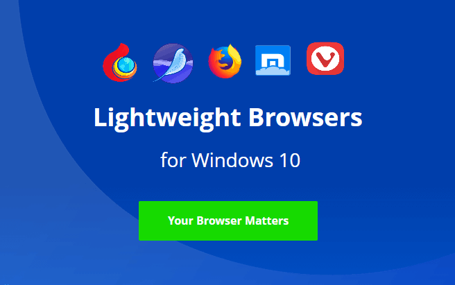 lightweight browser windows 10