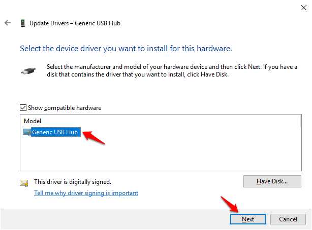 how to solve usb device not recognized