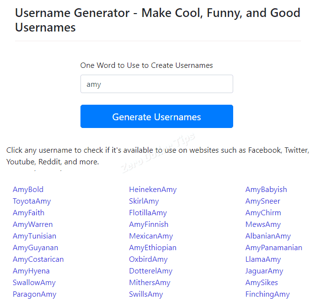 Witty username generator