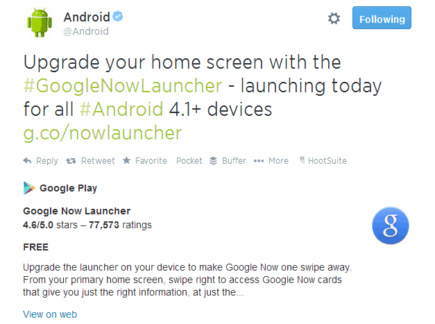 install Google now launcher on any android phone