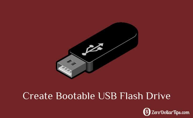 create bootable USB flash drive using Command Prompt