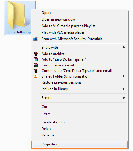 how to hide a file on windows 7