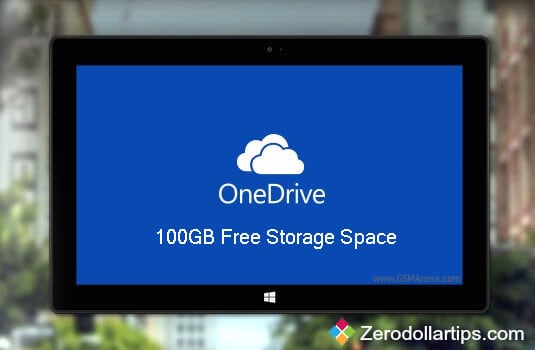how to get 100gb free onedrive storage