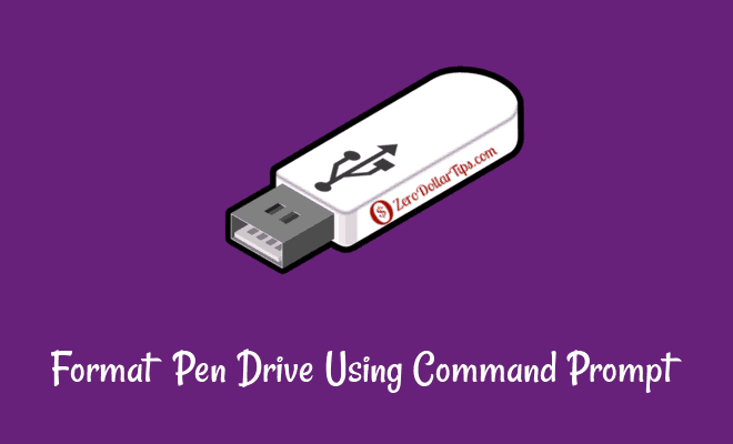 how to format pen drive using command prompt in windows