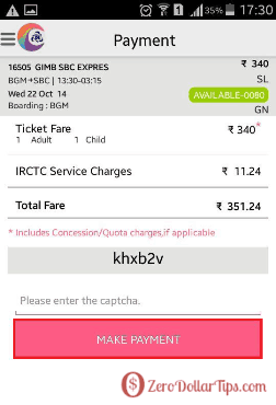 online railway ticket booking