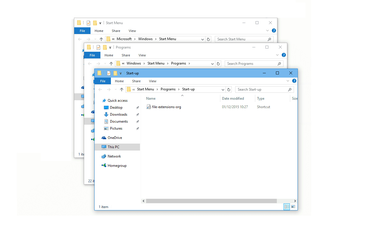 windows 10 startup folder 