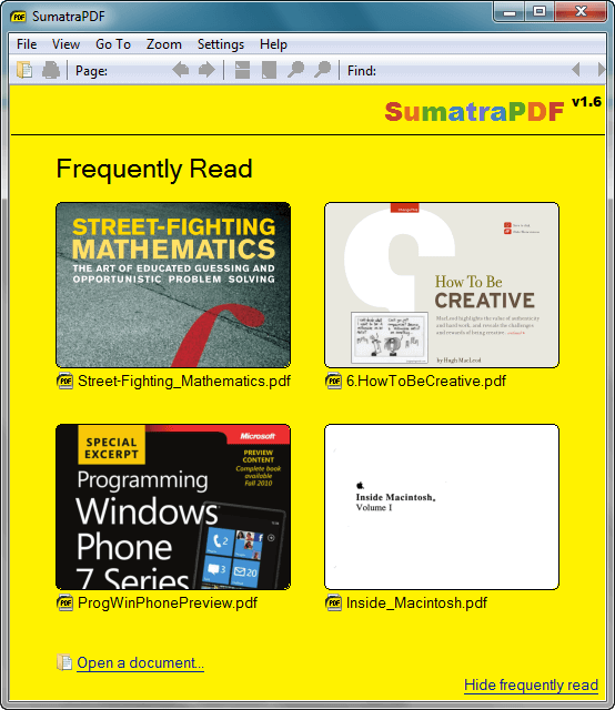 sumatra pdf reader