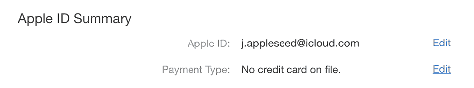 apple id itunes