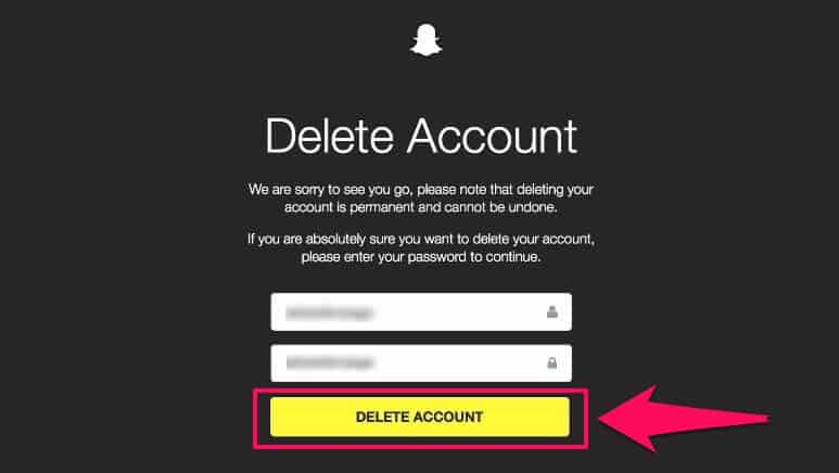 how to delete snapchat 