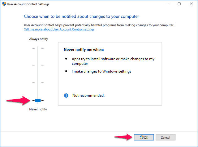 user account control Windows 10