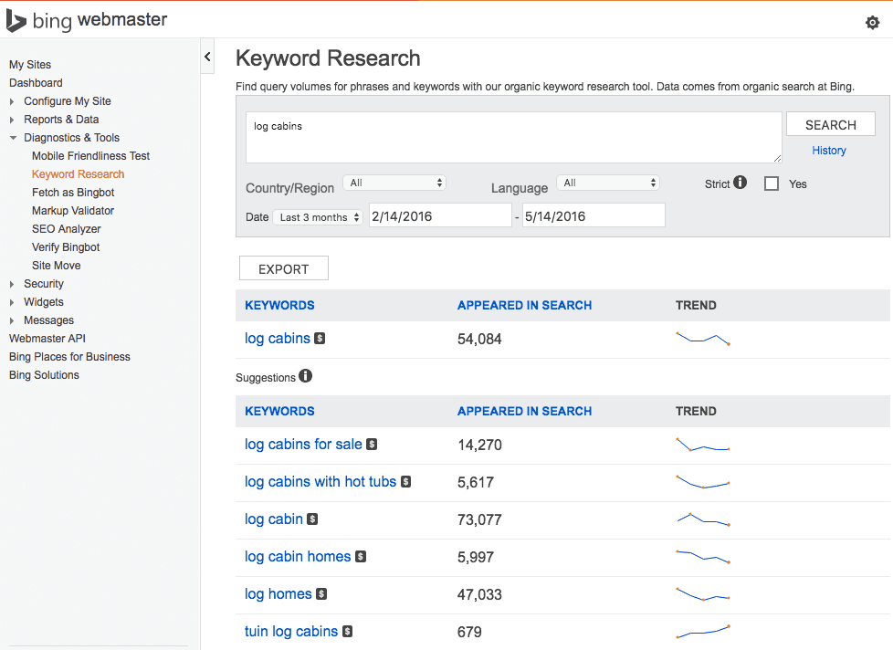 bing keyword research tool