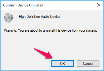uninstall realtek high definition audio driver