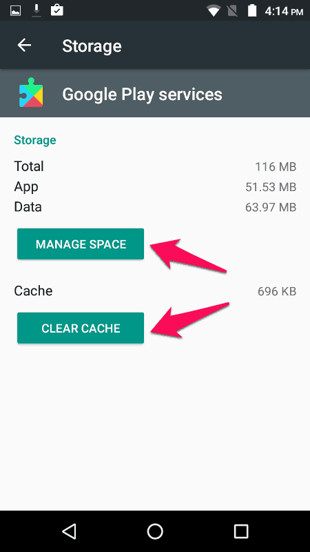 google play services cache