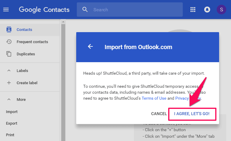 how to import outlook contacts into gmail