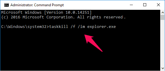 restart windows 10 explorer.exe