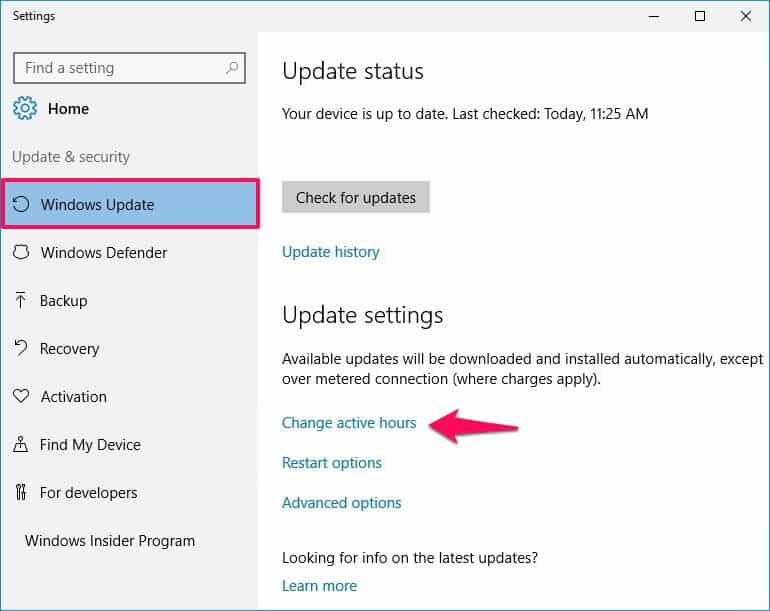 windows 10 disable automatic restart after update
