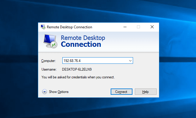 how to use remote desktop connection windows 10