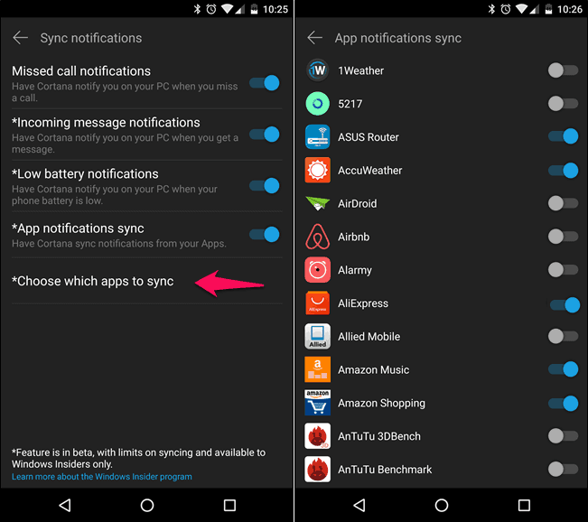 receive android notifications on windows 10