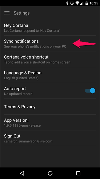 sync notifications