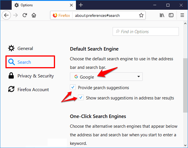 how to change default search engine in mozilla firefox