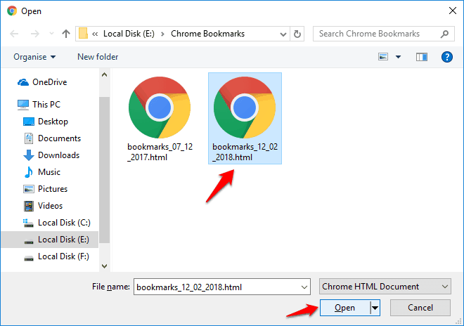 how to import bookmarks in google chrome