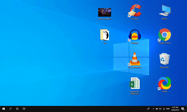 cannot move icons to right side of screen in windows 10