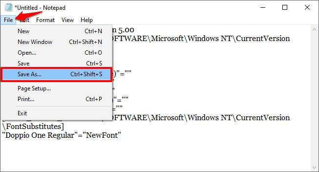 how to change windows 10 font