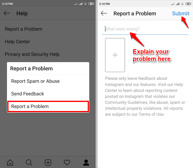 how to unblock action blocked on instagram