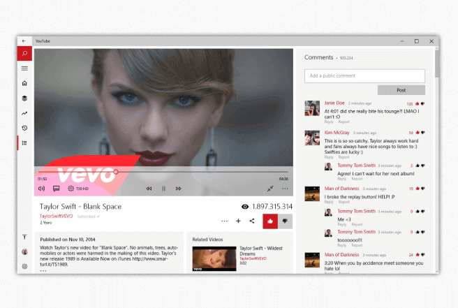 youtube apps for windows 10