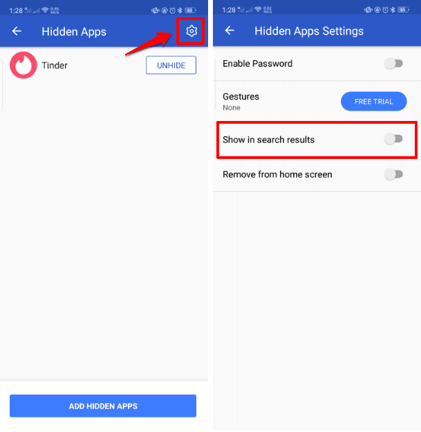 hide apps on android