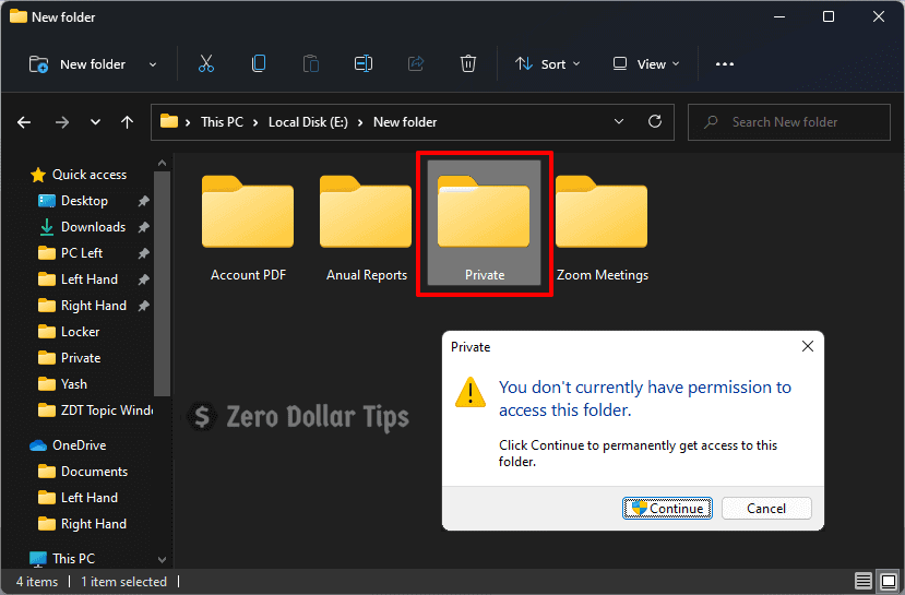 how to hide a folder in windows 11 with password