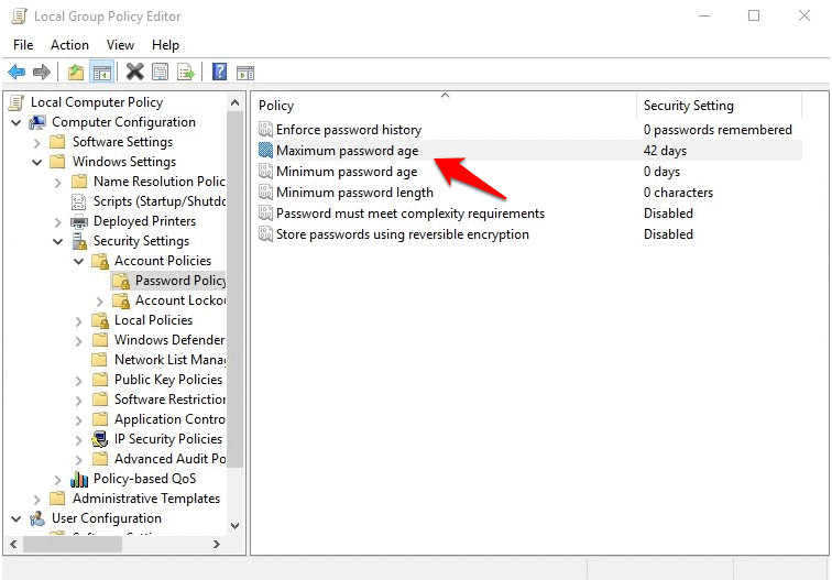 windows 10 password expiry notification